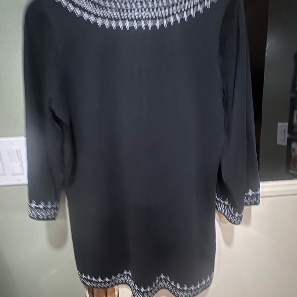Embroidered Black Women's Top - Picture 5 of 5